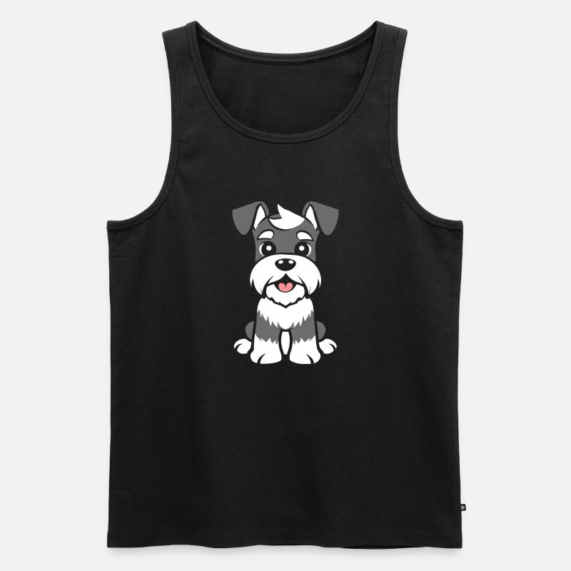Schnauzer - Männer Premium Bio Tank Top - Schwarz