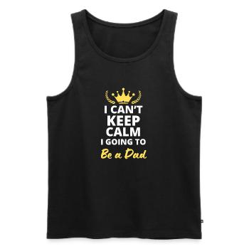 Ich kann nicht ruhig bleiben, ich werde Vater! - Männer Premium Bio Tank Top - Schwarz - Vorne - AI Model Male 178 light (178cm)
