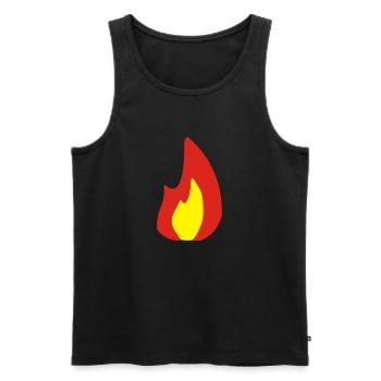 Flamme - Feuer - brennen - fire - Männer Premium Bio Tank Top - Schwarz - Vorne - AI Model Male 178 light (178cm)
