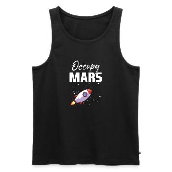 Mars Planet Weltraum Vintage Space Science Sprüche - Männer Premium Bio Tank Top - Schwarz - Vorne - Michal (187cm)