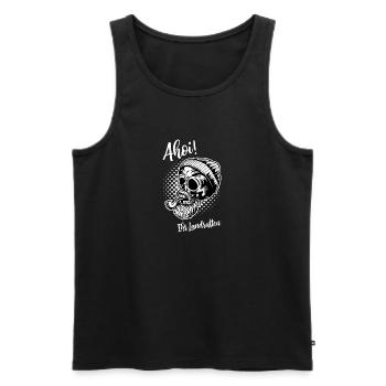 Ahoi Ihr Landratten Seemann Norddeutsch Moin - Männer Premium Bio Tank Top - Schwarz - Vorne - Michal (187cm)