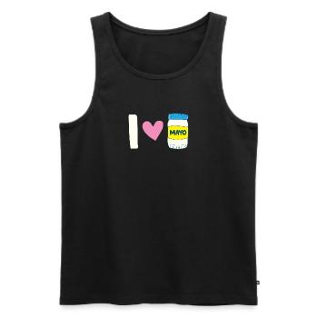Mayonnaise - I love Mayo Heart - Men's Premium Organic Tank Top - black - Front - Michal (187cm)