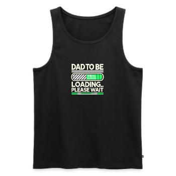 Papa wird geladen Bitte warten - Männer Premium Bio Tank Top - Schwarz - Vorne - AI Model Male 178 light (178cm)