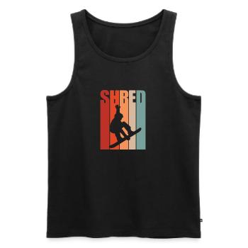 Snowboarder Wintersport Schnee - Männer Premium Bio Tank Top - Schwarz - Vorne - AI Model Male 178 light (178cm)