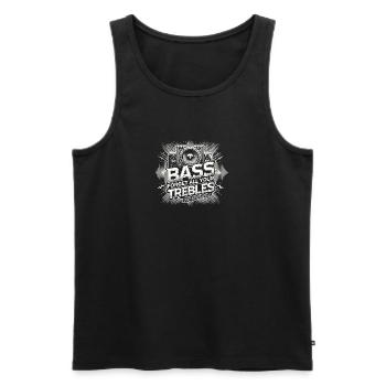 Bass Vergiss alle deine Höhen - Männer Premium Bio Tank Top - Schwarz - Vorne - Michal (187cm)