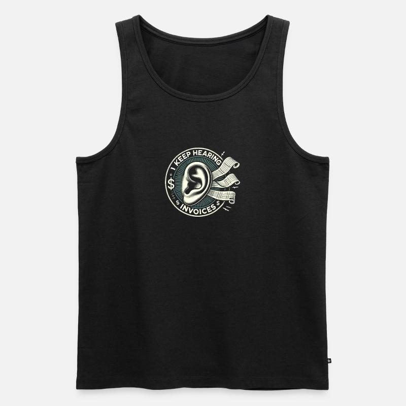 Ich höre ständig Rechnungen - Männer Premium Bio Tank Top - Schwarz