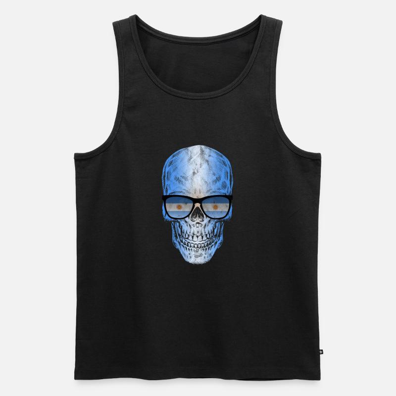 Argentinien - Männer Premium Bio Tank Top - Schwarz