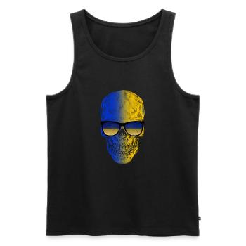 Ukraine - Débardeur bio Premium Homme - noir - Devant - Michal (187cm)