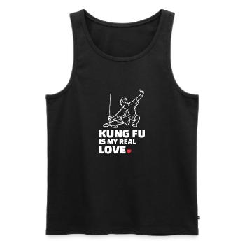 J’adore le Kung-Fu - Débardeur bio Premium Homme - noir - Devant - AI Model Male 178 light (178cm)