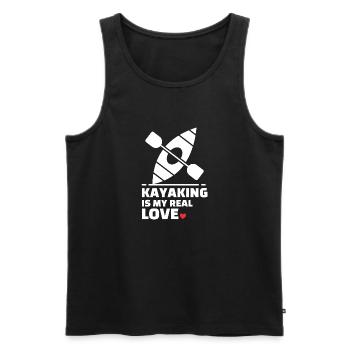 I love kayaking - Men's Premium Organic Tank Top - black - Front - Michal (187cm)