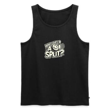 Wen interessiert das schon? - Männer Premium Bio Tank Top - Schwarz - Vorne - AI Model Male 178 light (178cm)