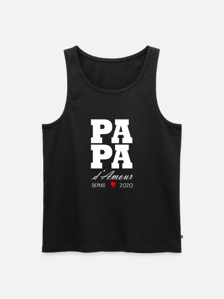 Loving dad since 2020 - Men's Premium Organic Tank Top - black