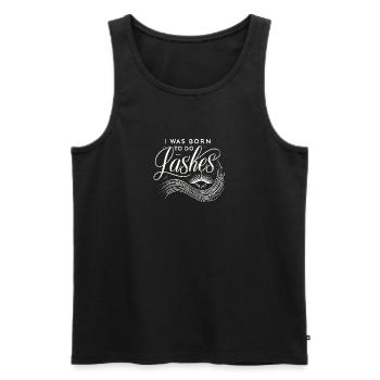 Ich wurde geboren, um Wimpern zu machen - Männer Premium Bio Tank Top - Schwarz - Vorne - AI Model Male 178 light (178cm)