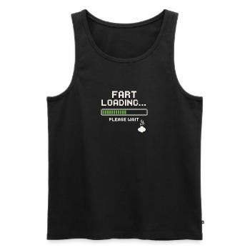 Fart Loading Bitte warten - Männer Premium Bio Tank Top - Schwarz - Vorne - AI Model Male 178 light (178cm)