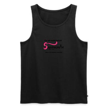 Es ist nicht leicht Superwoman zu sein - Männer Premium Bio Tank Top - Schwarz - Vorne - AI Model Male 178 light (178cm)