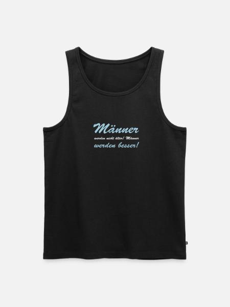 Männer werden ... besser - Männer Premium Bio Tank Top - Schwarz