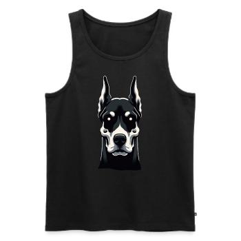 Doberman Essence - Men's Premium Organic Tank Top - black - Front - AI Model Male 178 light (178cm)
