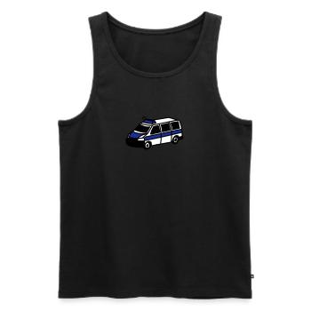 Polizeiwagen - Männer Premium Bio Tank Top - Schwarz - Vorne - AI Model Male 178 light (178cm)