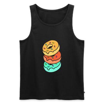 Bagel - Men's Premium Organic Tank Top - black - Front - AI Model Male 178 light (178cm)