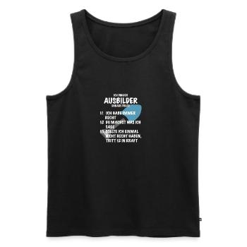 Ausbilder Spruch Geschenk Bauarbeiter - Männer Premium Bio Tank Top - Schwarz - Vorne - Michal (187cm)
