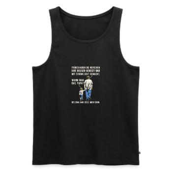 Heizkosten Stromkosten Inflation Spruch Silvester - Männer Premium Bio Tank Top - Schwarz - Vorne - AI Model Male 178 light (178cm)