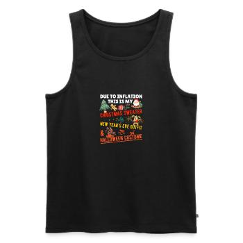 Drôle de blague sur l’inflation Cadeau de Noël - Débardeur bio Premium Homme - noir - Devant - AI Model Male 178 light (178cm)
