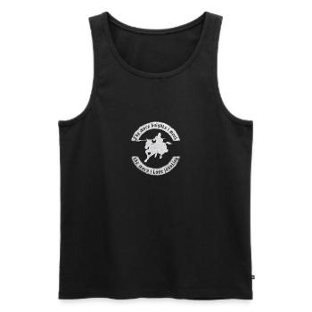 Tjost Lanzenstechen Ritter auf Pferd Mittelalter - Männer Premium Bio Tank Top - Schwarz - Vorne - AI Model Male 178 light (178cm)