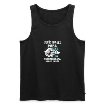 Gerüstbauer Papa Gerüstbau Vater Geschenk - Männer Premium Bio Tank Top - Schwarz - Vorne - Michal (187cm)