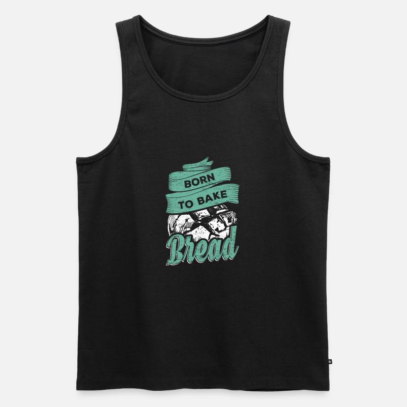 Backen Brot Bäcker - Männer Premium Bio Tank Top - Schwarz