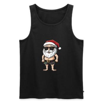 Weihnachtsmann Urlaub Santa - Männer Premium Bio Tank Top - Schwarz - Vorne - Michal (187cm)