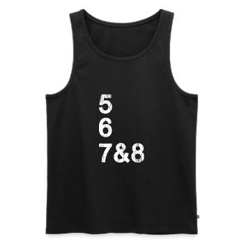 Tanz Design 567 & 8 Tänzer Count Geburtstagsgeschenk - Männer Premium Bio Tank Top - Schwarz - Vorne - AI Model Male 178 light (178cm)