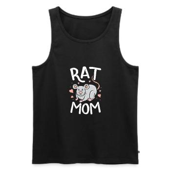 Ratte Mama Lustige Retro Haustier Maus Ratte Nagetier Geschenk - Männer Premium Bio Tank Top - Schwarz - Vorne - Michal (187cm)