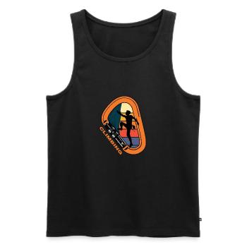 Alpinist klettern Karabiner alpin Bergsteigen - Männer Premium Bio Tank Top - Schwarz - Vorne - AI Model Male 178 light (178cm)