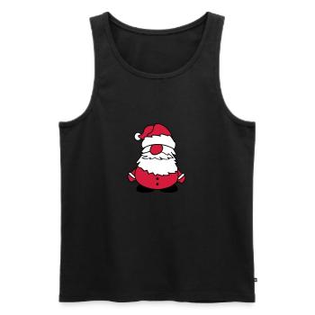 santa claus funny 002 - Men's Premium Organic Tank Top - black - Front - Michal (187cm)