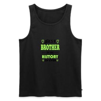 Best Brother Bester Bruder for Ever für immer - Männer Premium Bio Tank Top - Schwarz - Vorne - Michal (187cm)