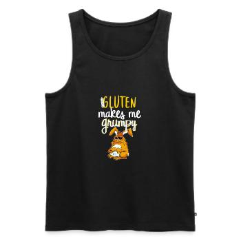 Gluten saying wheat celiac gift idea ketogen - Men's Premium Organic Tank Top - black - Front - Michal (187cm)