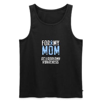 Ruban de maman de conscience de Scleroderma - Débardeur bio Premium Homme - noir - Devant - Michal (187cm)