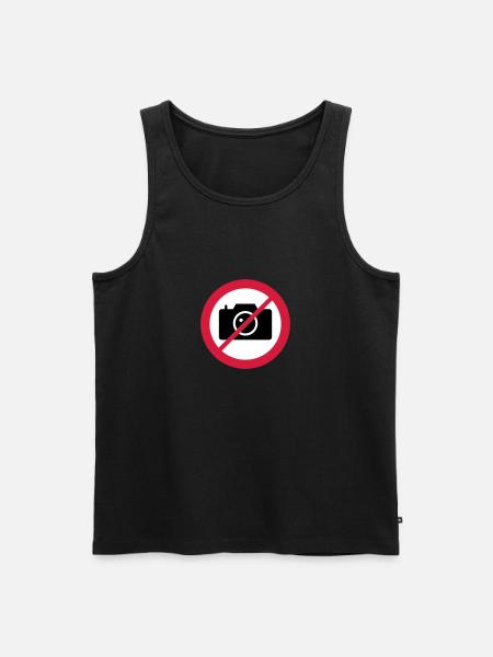 road sign camera - Men's Premium Organic Tank Top - black
