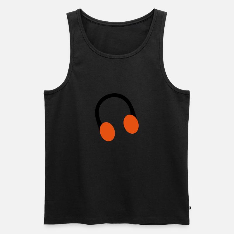 Retro-Over-Ear-Kopfhörer-Kopfhörer - Männer Premium Bio Tank Top - undefined