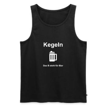 Kegeln - Männer Premium Bio Tank Top - Schwarz - Vorne - Michal (187cm)