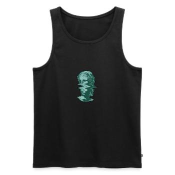 Metropolitan - Männer Premium Bio Tank Top - Schwarz - Vorne - Michal (187cm)