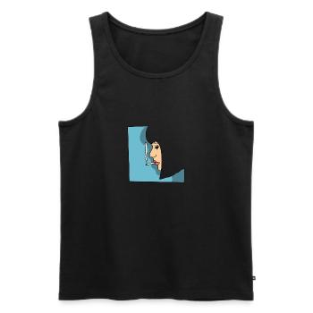 Girls, Girls, Girls - Men's Premium Organic Tank Top - black - Front - AI Model Male 178 light (178cm)