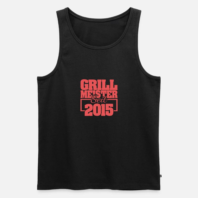 grillen 2015 - Männer Premium Bio Tank Top - Schwarz