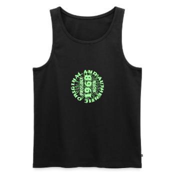 Hobby 1968 - Männer Premium Bio Tank Top - Schwarz - Vorne - Michal (187cm)