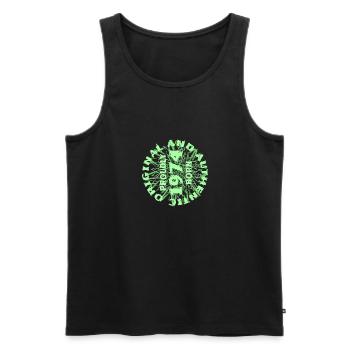 Hobby 1974 - Männer Premium Bio Tank Top - Schwarz - Vorne - AI Model Male 178 light (178cm)