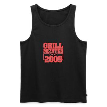 Grillmeister 2009 - Männer Premium Bio Tank Top - Schwarz - Vorne - Michal (187cm)