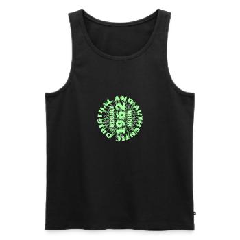 Leisure time 1962 - Men's Premium Organic Tank Top - black - Front - AI Model Male 178 light (178cm)