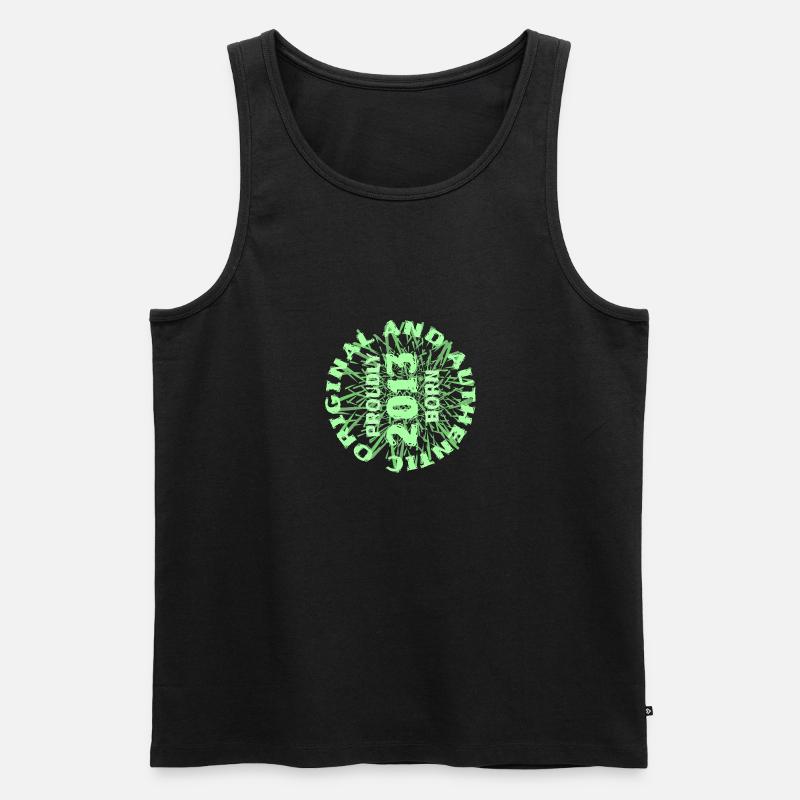 2013 - Männer Premium Bio Tank Top - Schwarz