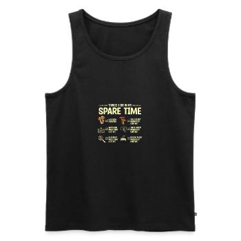 Things I do in my spare time Mushroom Hunting - Männer Premium Bio Tank Top - Schwarz - Vorne - Michal (187cm)