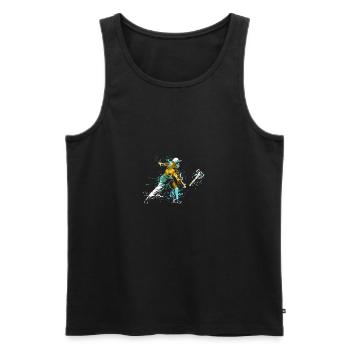 Splahs Axtwerfen Axtwerfer - Männer Premium Bio Tank Top - Schwarz - Vorne - Michal (187cm)